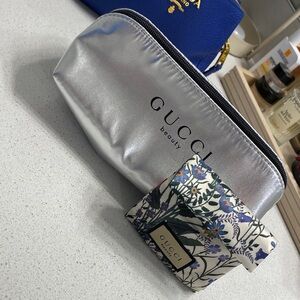 Gucci Metallic Silver Cosmetic Case